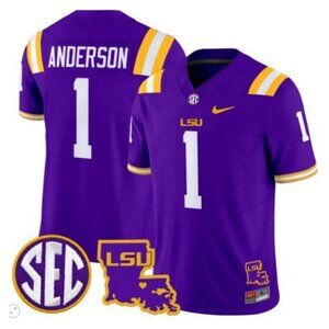 Mens Youths Kids Aaron Anderson Stitched Jersey Purple Vapor